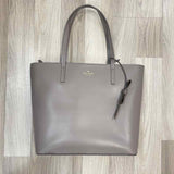 Kate Spade Light Gray Solid Tote Handbag