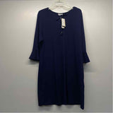 Tommy Bahama Size Xl Women's Navy Solid Shift Dress