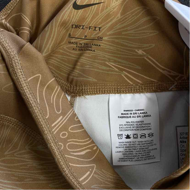 Nike Size S Women's Gold Leaves Leggings Activewear Pants