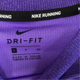 Nike Dri-FIT Size S Women's Purple Tweed Long Sleeve Crew Neck Activewear Top