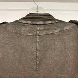 Angela Mara Women's Size S Brown Solid Military Jacket