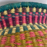 Alaffia Baskets Teal-Pink-Multi Savannah Grass Basket