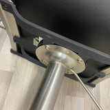 Bayside Swivel Black Faux leather Adjustable Stool
