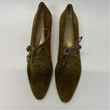 Salvatore Ferragamo Size 7.5 Women's Green Solid Oxford Shoes