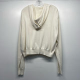 Crush Size L Women's White Solid Zip Up/Hoodie Sweater