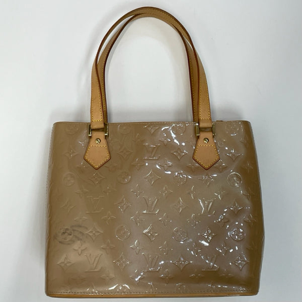 Louis Vuitton Beige Patent Leather Signature Shoulder Handbag