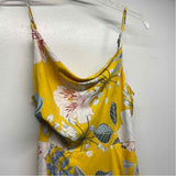 Here comes the sun Size S Women's Yellow Pattern Strappy Dress
