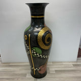 Black multi Ceramic Vase