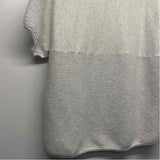 Kinross Size M Women's Light Gray Tweed Crew Neck Short Sleeve Top