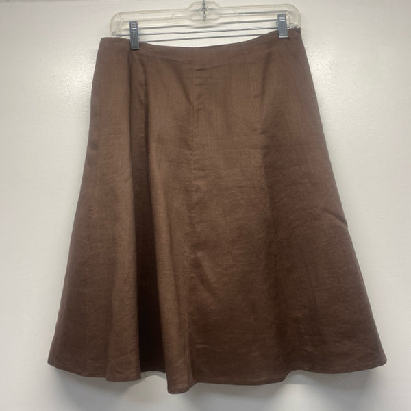 Allison Taylor Size 14 Women's Brown Solid A Line Skirt