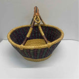 Natural Purple Wicker Basket