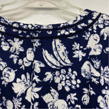 Talbots Size 22-3x Women's Navy-White Pattern Sheath Dress