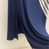 Soft Surroundings Size L Women's Navy-White Stripe Maxi Dress