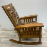 Mission Style Brown Wood Rocking Chair