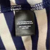 Lafayette 148 Size M Women's Navy-White Stripe Dress