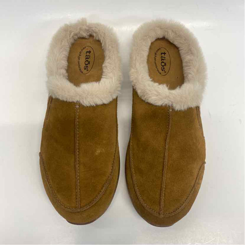 Taos Size 8 Women's Brown Solid Slip On Slippers