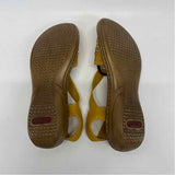 Rieker Size 39-8.5 Women's Mustard Beaded Slingback Sandals
