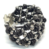 Uno de 50 Brown-Sillver Sterling Silver Bracelet