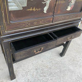 Asian Black-Multi Wood Cabinet