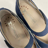 Mephisto Size 8 Women's Navy Solid Mary Jane Shoes