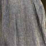 Eileen Fisher Size Xl-16 Women's Light Blue Tweed Wide Leg Pull On Pants