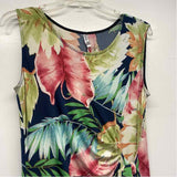 JM Hawaii Size Xl Women's Navy-Multicolor Pattern Maxi Dress