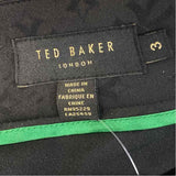 Ted Baker Size 3 Women's Black-Multi Floral High Low Skirt