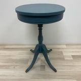 Handpainted Teal Wood Table