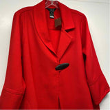 Ali Miles Women's Size M Red Solid Single Button Jacket