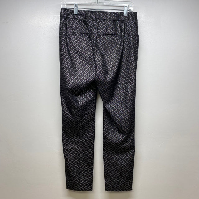 White House Black Market Women's Size 0 Black-Silver Pattern Pants