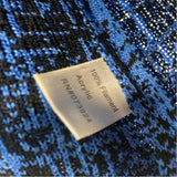 Ming Wang Size 2x Women's Blue-Black Pattern Open Front Long Sleeve Top