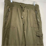 Calvin Klein Size S-4 Women's Green Solid Cargo Pants