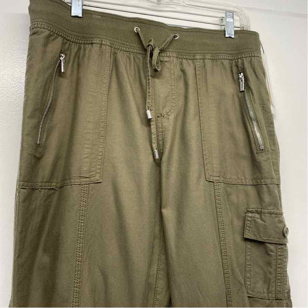 Calvin Klein Size S-4 Women's Green Solid Cargo Pants