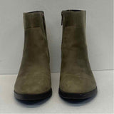 Vionic Shantelle Size 7 Women's Olive Green Solid Zip Up Booties