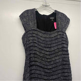 Adrianna Papell Size 12-L Women's Black-White Pattern Sheath Dress
