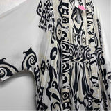Chico's Size S-M Women's White-Multicolor Pattern Long Sleeve Top