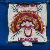 Johnny Was Size L Women's Blue Embroidered T-Shirt Short Sleeve Top