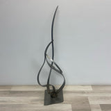 Contemporary Welded Gray Steel Sculpture