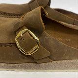 Birkenstock Size 38-7.5 Women's Brown Solid Slide Shoes