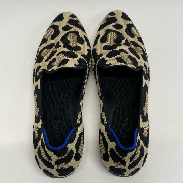 Rothy's Size 8 Women's Tan-Black Animal Print Slip On Shoes