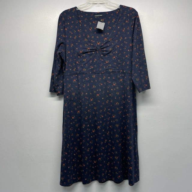 Toad&Co Size L Women's Blue-Multi Floral Shift Dress