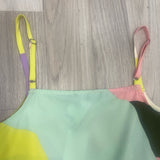 Sanctuary Size XS Women's Yellow-Multicolor Color Block Camisole Sleeveless Top