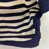 Lafayette 148 Size M Women's Navy-White Stripe Dress