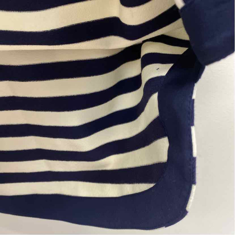 Lafayette 148 Size M Women's Navy-White Stripe Dress