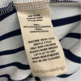 Soft Surroundings Size L Women's Navy-White Stripe Maxi Dress