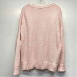 Vineyard Vines Size L Women's Light Pink Solid Pullover Sweater