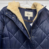 G.H.Bass & Co. Women's Size M Navy Solid Zip Up/Hoodie Coat