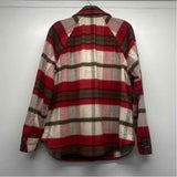 Cabi Women's Size L Red-Multi Plaid Zip Up Jacket