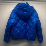 Kenneth Cole Women's Size Xl Blue Solid Puffer Jacket