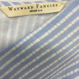Wayward  Fancies Women's Size 2 Xl-16 Blue-White Striped Long Sleeve Dress